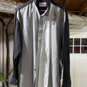 Men's Black and Gray Shirt